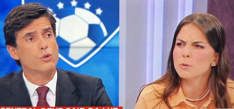 Sofia Oliveira e Diogo Luís em confronto na CNN Portugal.