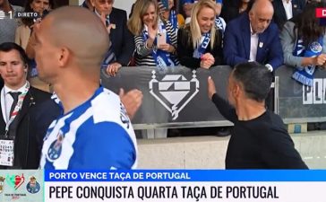 Sérgio Conceição e Adelino Caldeira em tensão após a Taça de Portugal.
