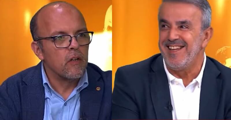 Nuno Saraiva e Diamantino Miranda no programa da CMTV