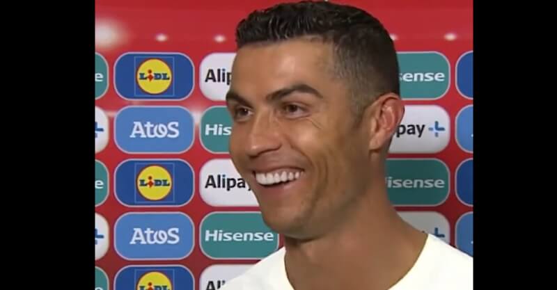 Cristiano Ronaldo na flash interview da Sport TV após o Islândia-Portugal