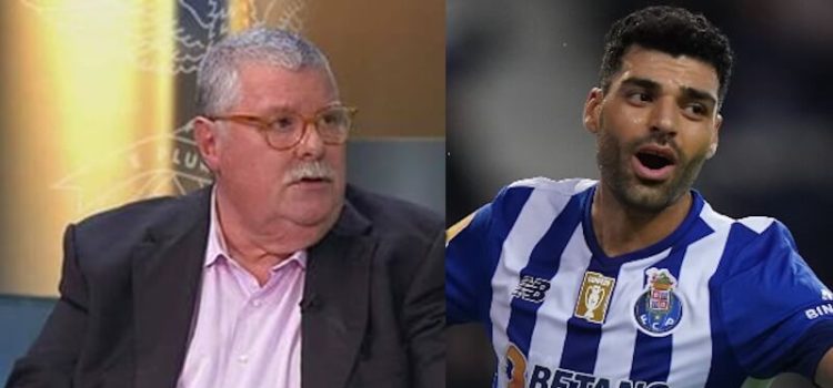 José Manuel Freitas, comentador da CMTV, e Mehdi Taremi, avançado do FC Porto.