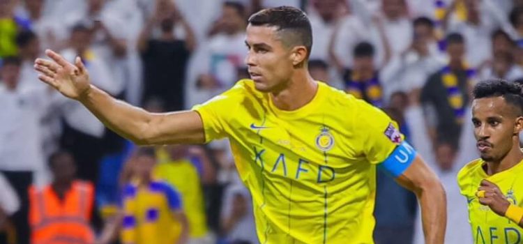 Cristiano Ronaldo celebra golo no US Monastir-Al Nassr