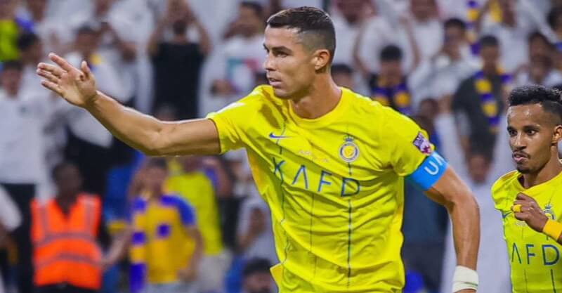 Cristiano Ronaldo celebra golo no US Monastir-Al Nassr