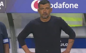 Sérgio Conceição na Supertaça entre Benfica e FC Porto