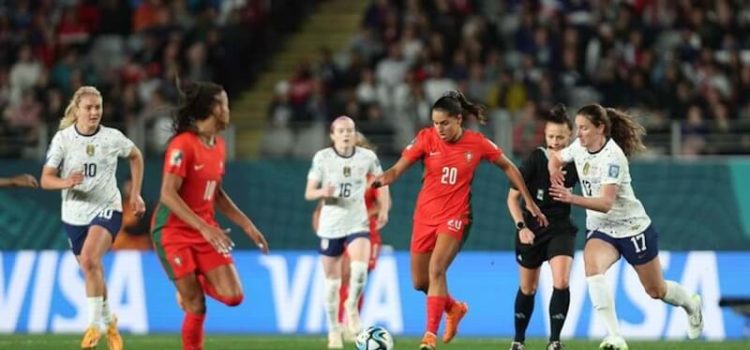Jogo entre Portugal e EUA no Mundial Feminino 2023