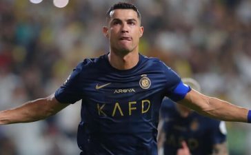 Cristiano Ronaldo na vitória do Al Nassr sobre o Al Hatzm