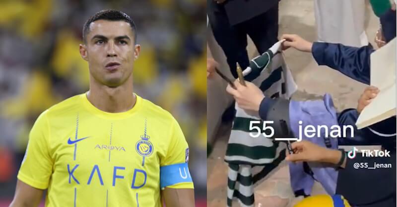 Ronaldo e camisola do Sporting na Arábia Saudita