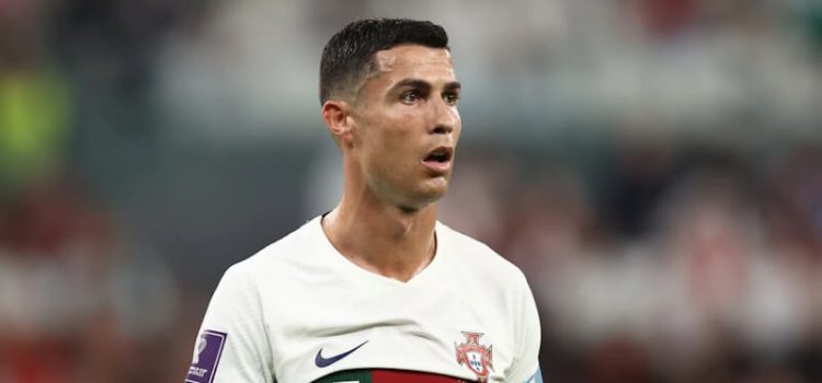 Cristiano Ronaldo no Eslováquia-Portugal.