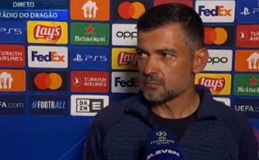 Sérgio Conceição na flash interview após o FC Porto-Barcelona.