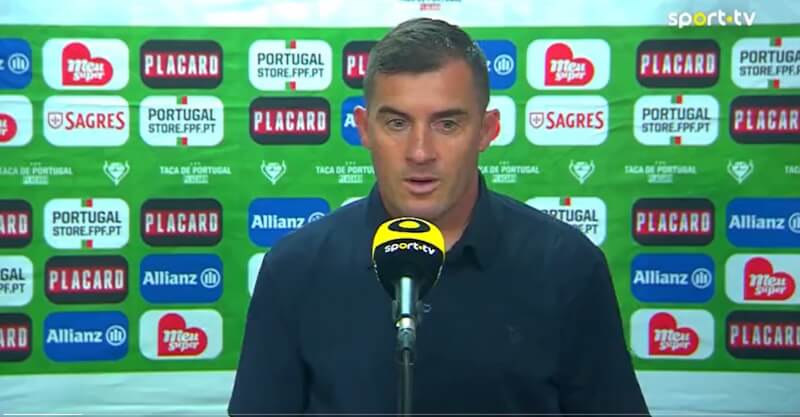 Ricardo Pessoa, treinador do Lusitânia, na flash interview da Sport TV, após derrota com o Benfica.
