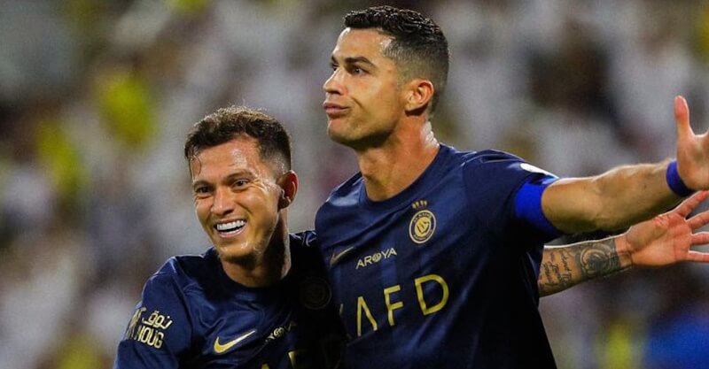 Cristiano Ronaldo e Otávio no Al Nassr.