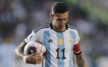 Ángel Di Maria ao serviço da sua seleção, a Argentina.