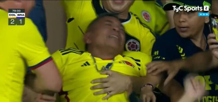 Pai de Luis Díaz quase desmaia ao ver o filho marcar no Colômbia-Brasil.