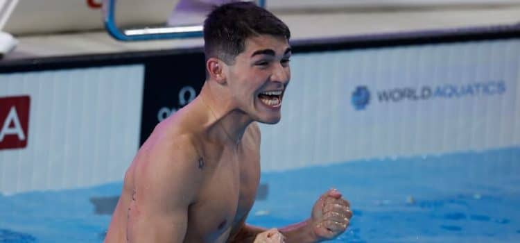 Diogo Ribeiro, nadador português nos Mundiais Aquáticos.