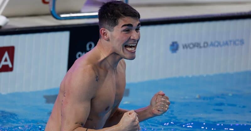 Diogo Ribeiro, nadador português nos Mundiais Aquáticos.