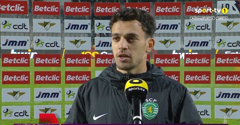 Pedro Gonçalves na flash interview após o Moreirense-Sporting