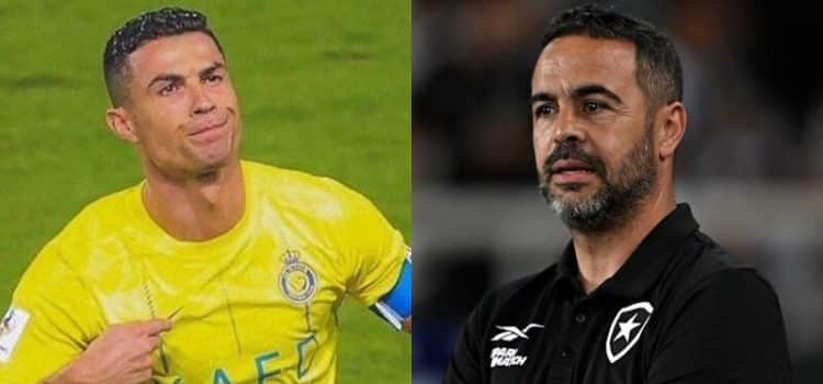 Artur Jorge, treinador do Botafogo, e Cristiano Ronaldo, jogador do Al Nassr.