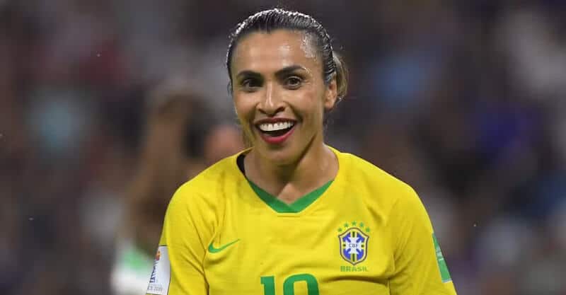 Marta, jogadora da seleção feminina brasileira.