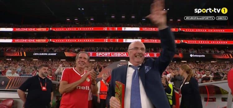 Sven-Göran Eriksson homenageado pelo Benfica.