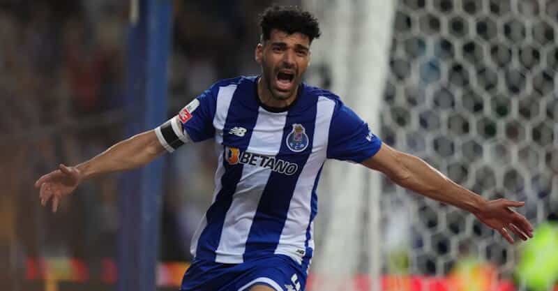 Mehdi Taremi celebra golo da vitória do FC Porto sobre o Boavista nos descontos.