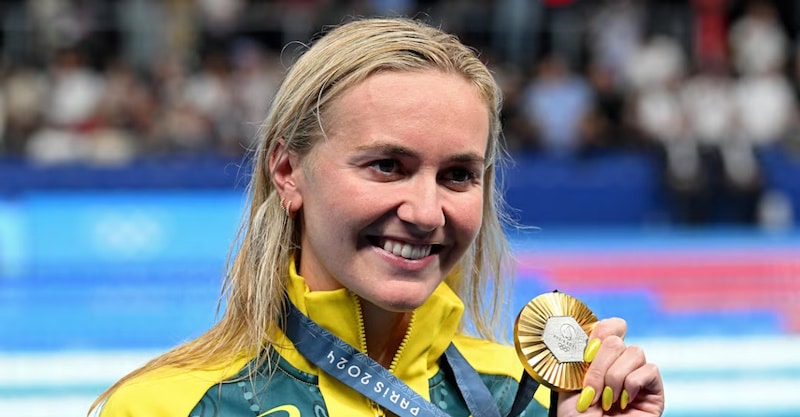 Ariarne Titmus, nadadora australiana que brilhou nos Jogos Olímpicos.