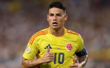 James Rodríguez, ao serviço da seleção da Colômbia.