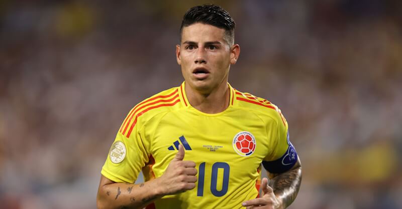 James Rodríguez, ao serviço da seleção da Colômbia.