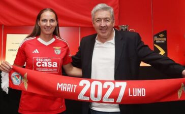 Marit Lund oficializada como reforço da equipa feminina do Benfica.