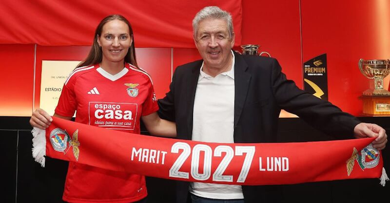 Marit Lund oficializada como reforço da equipa feminina do Benfica.