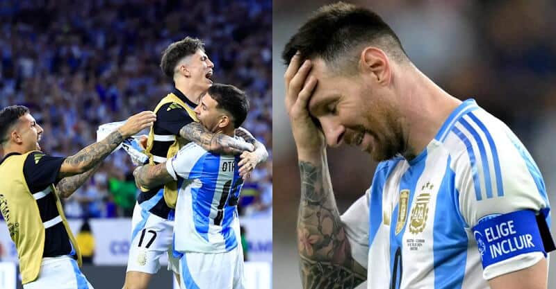 Lionel Messi no Argentina-Equador dos quartos de final da Copa América.