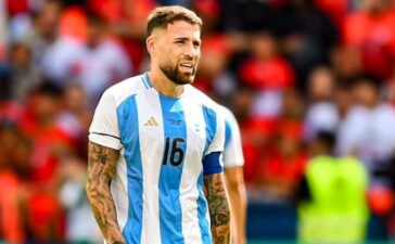 Nicolás Otamendi, central ao serviço da seleção Argentina.