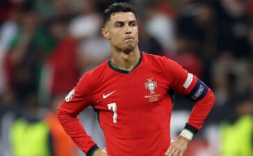 Cristiano Ronaldo desiludido no Euro 2024