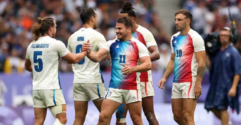 Equipa francesa de Rgby Sevens nos Jogos Olímpicos Paris 2024.