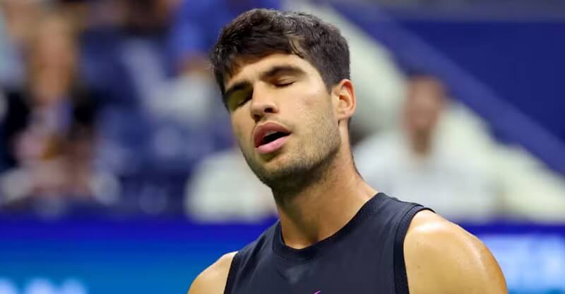 Carlos Alcaraz, tenista espanhol, após a eliminação do US Open.