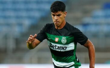 Mateus Fernandes, médio que está de saída do Sporting.