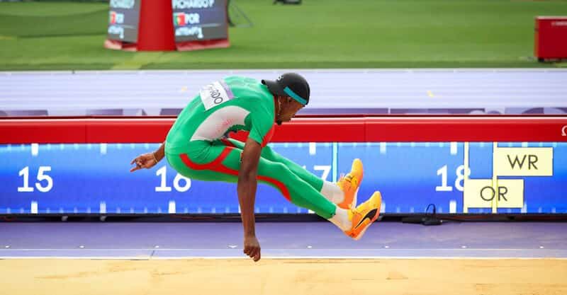 Pedro Pichardo na final do Triplo Salto dos Jogos Olímpicos.