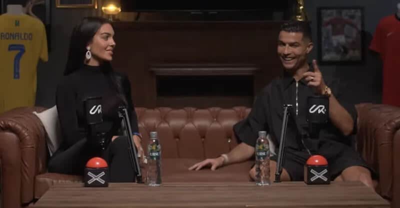 Lançamento do canal de YouTube de Cristiano Ronaldo ao lado de Georgina Rodríguez.