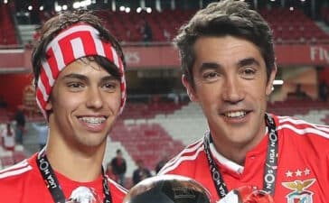 João Félix e Bruno Lage nos tempos do Benfica.