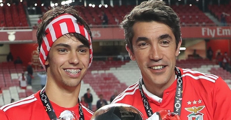 João Félix e Bruno Lage nos tempos do Benfica.