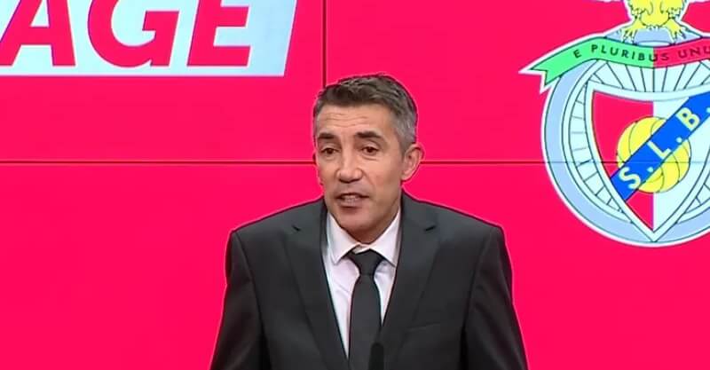 Bruno Lage na apresentação como treinador do Benfica.