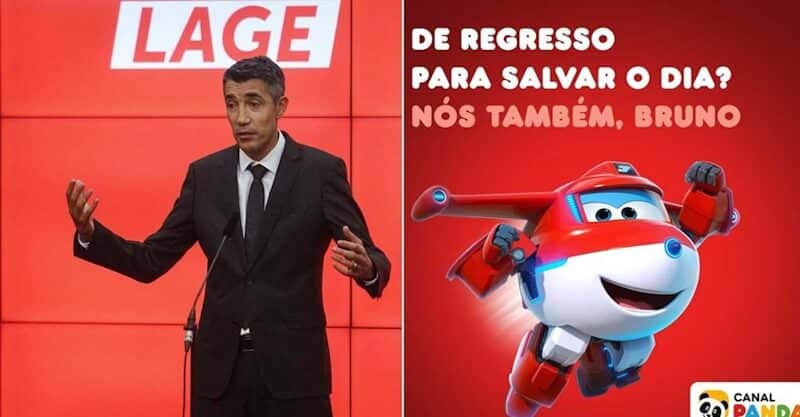 Bruno Lage, treinador do Benfica, e o Canal Panda.