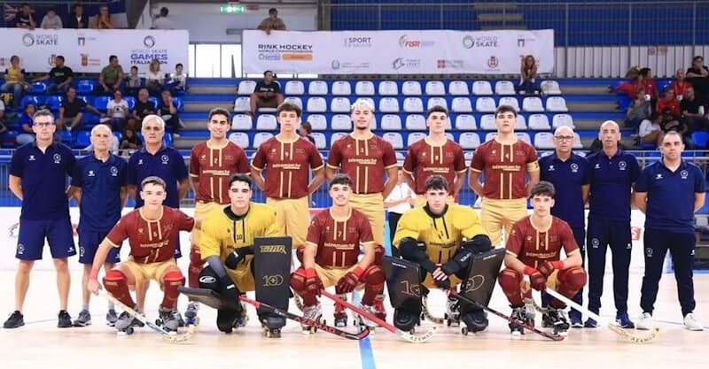 Equipa de hóquei em patins de sub-19.