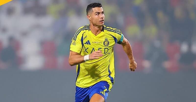 Cristiano Ronaldo em defesa do Al Nassr.