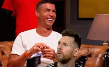 Cristiano Ronaldo brinca com incidente de Messi.