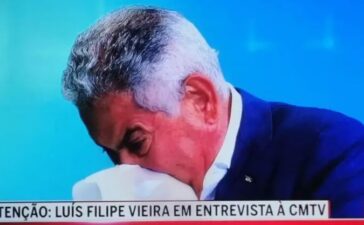 Luís Filipe Vieira em lágrimas na entrevista à CMTV.