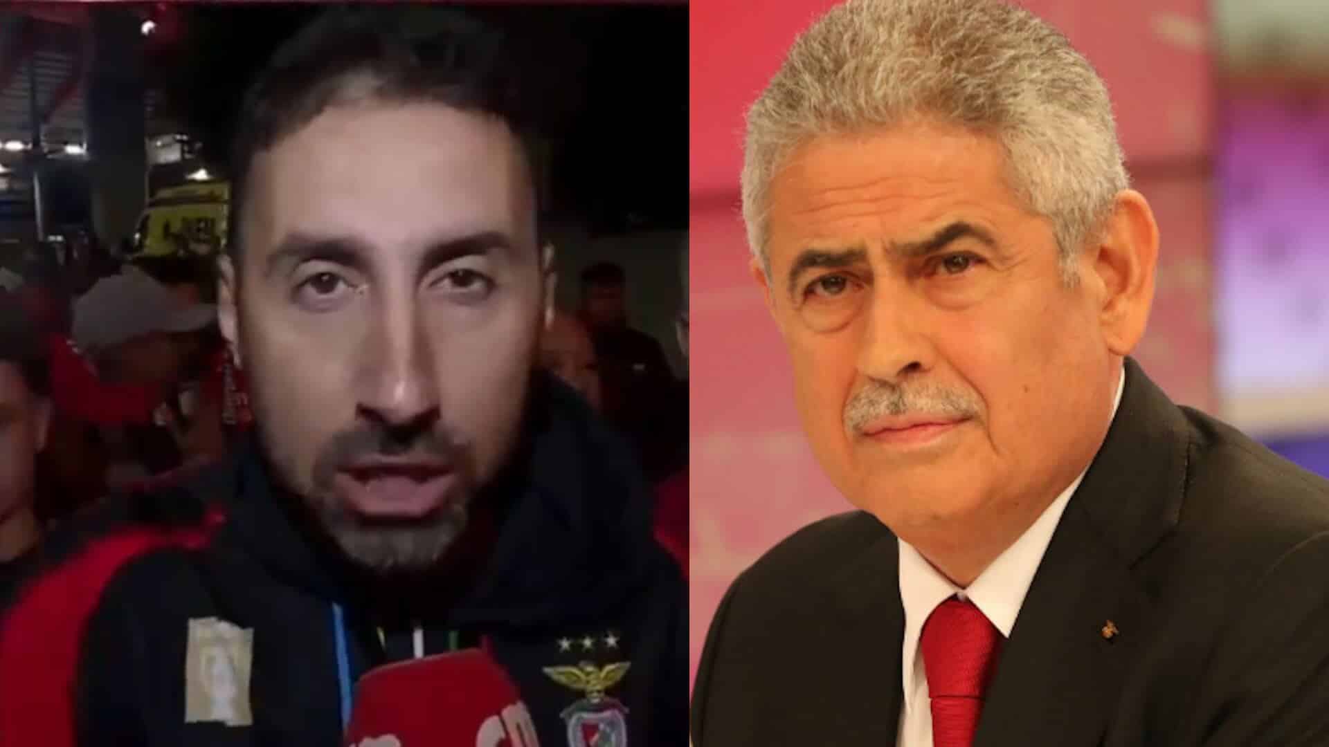 Adepto critica Luís Filipe Vieira após o Benfica-Atlético de Madrid.