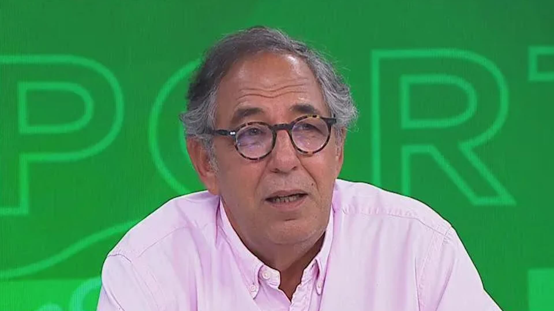 Manuel Moura dos Santos, comentador afeto ao Sporting no V+ da TVI.